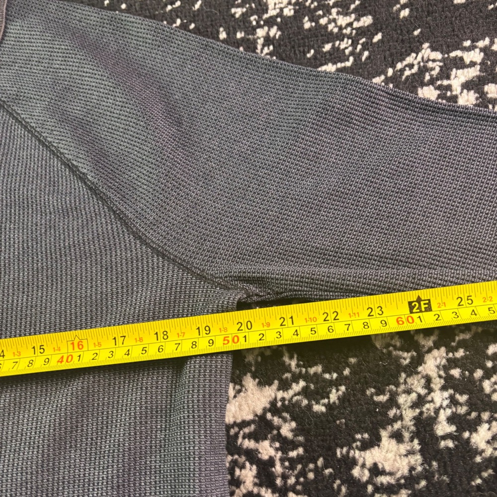 Apt. 9 Mens Long Sleeve Waffle Knit Thermal Shirt Gray Y2K Emo Grunge Large - Picture 3 of 4